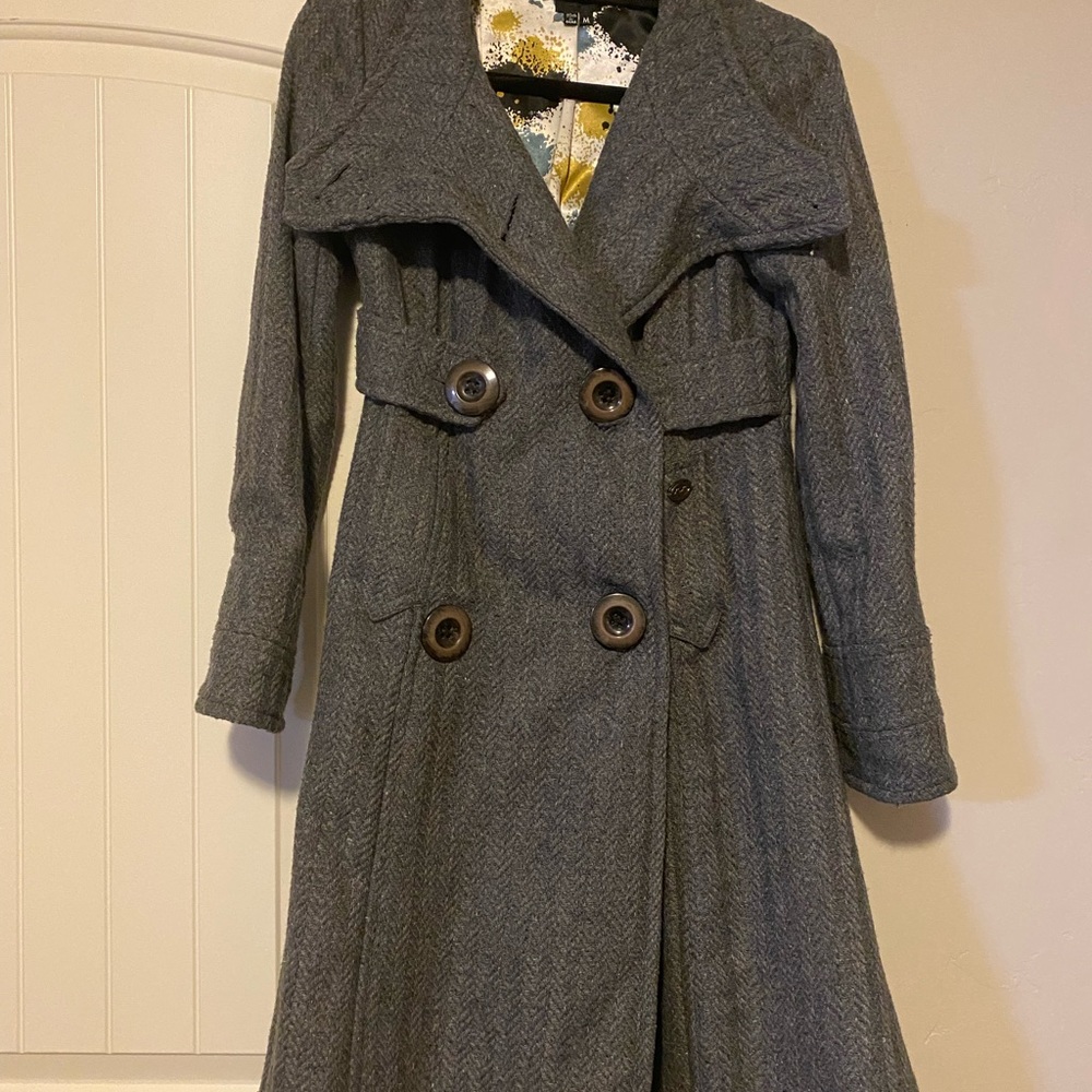 Sexy XOXO gray size medium long pea coat